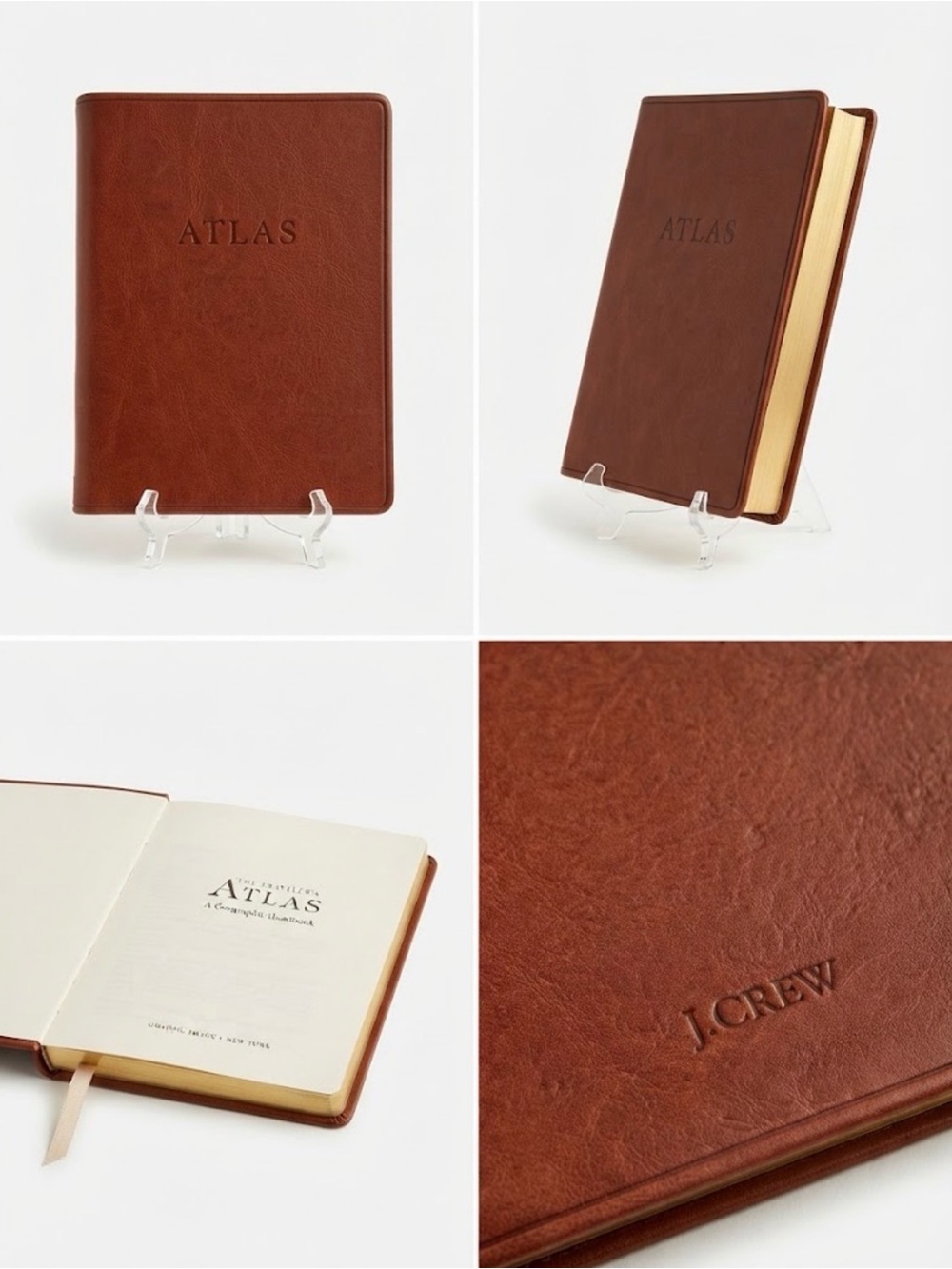 Graphic Image New York The Traveler's Atlas J.Crew Leather Geographic Handbook